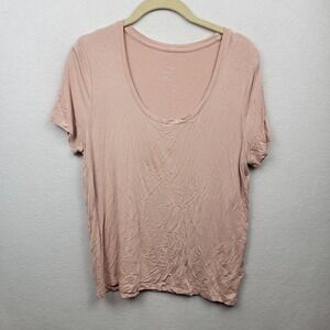 A New Day Womens Ladies Pink Short Sleeve T-Shirt Size Medium
